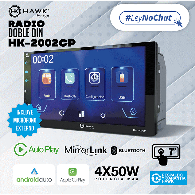 Radio 7″ HK2002CP Hawk